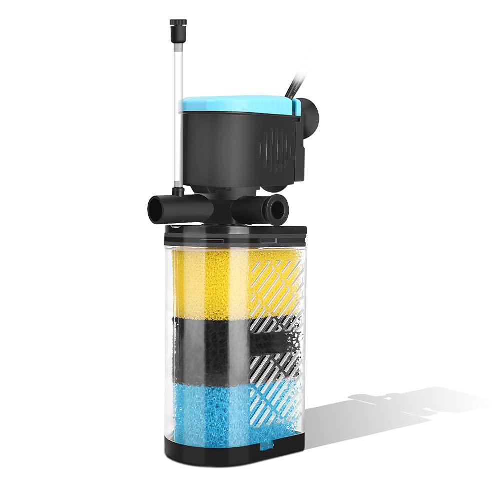 Kulife New 3-Stage Aquarium Filters for 40-70 Gallon Fish Tanks Dual Water Outlets with Aeration - PawsPlanet Australia