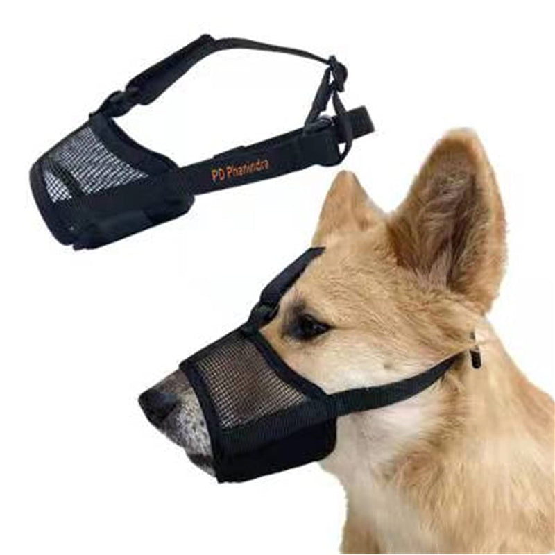 Phanindra Dog Muzzle Soft Muzzle Anti-Biting Barking Secure,Comfortable Breathable Prevent Falling Off Pets Muzzle for Small Medium Large Dogs Black - PawsPlanet Australia