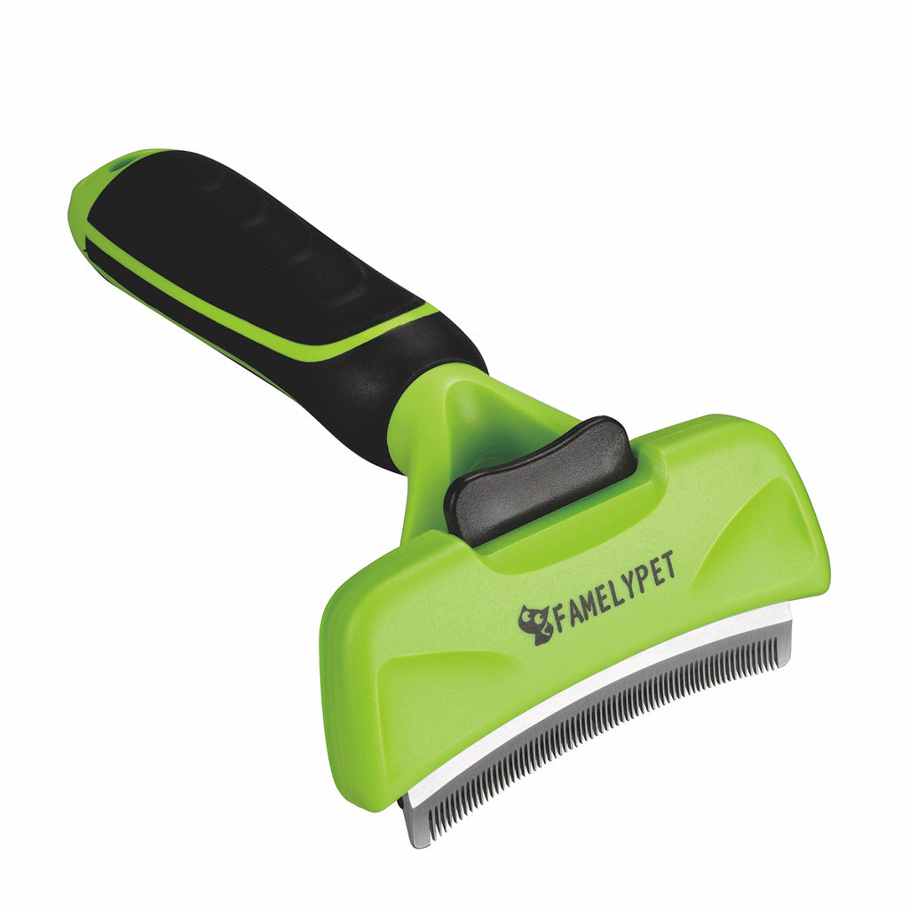 Famelypet Pet Self Clean Curved Deshedding Tool,effective loose undercoat hair removal,It is great for Dogs and Cats with Long,Medium,or Short Hair - PawsPlanet Australia