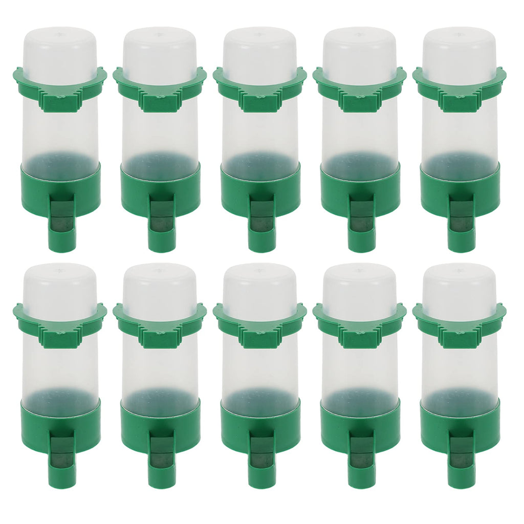 NUOBESTY Automatic Bird Water Dispenser, 10pcs Bird Feeder Drinker Waterer for Pigeon Quail Lovebirds Parrot Drinking Bottle |7X8.5CM - PawsPlanet Australia