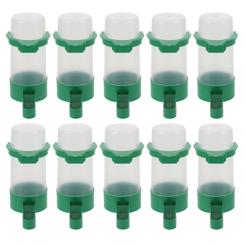 NUOBESTY Automatic Bird Water Dispenser, 10pcs Bird Feeder Drinker Waterer for Pigeon Quail Lovebirds Parrot Drinking Bottle |7X8.5CM - PawsPlanet Australia