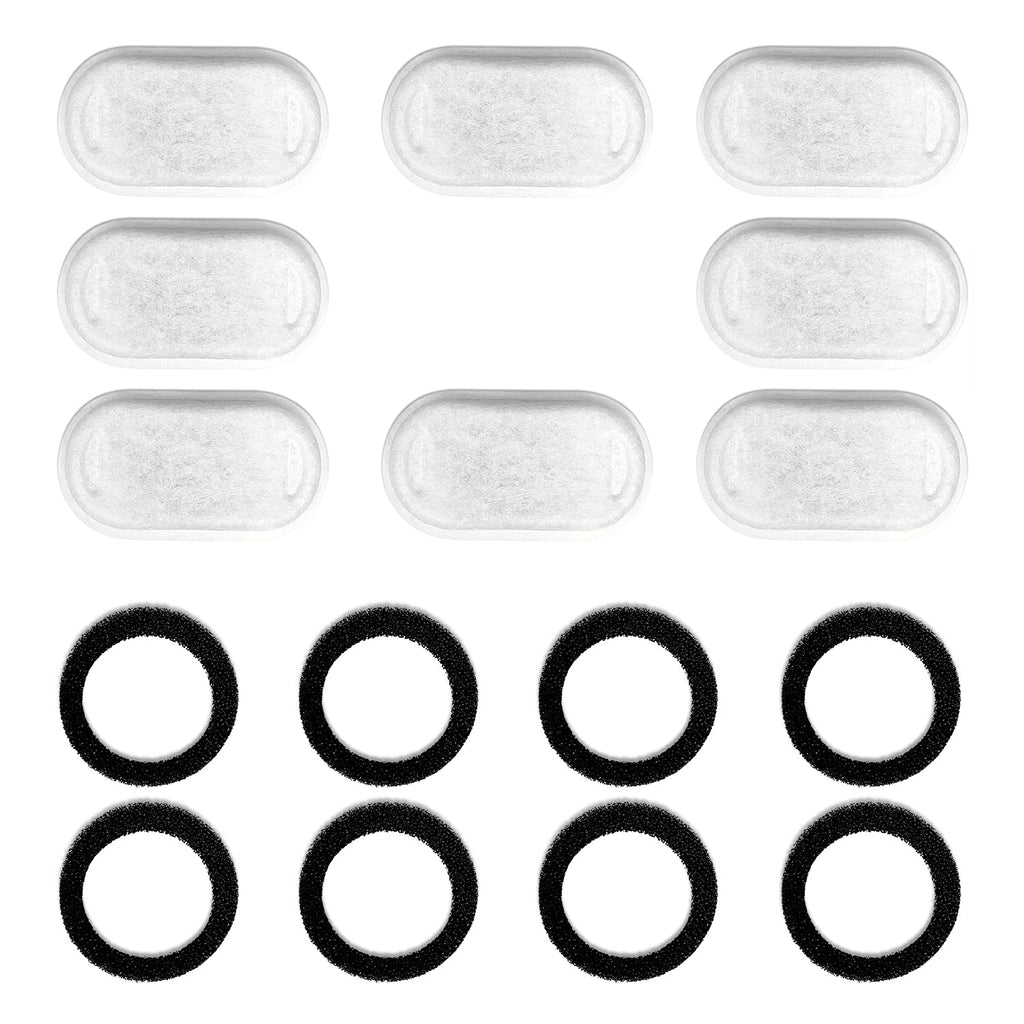 VinDox Replacement Filters for Cat Water Fountain Stainless Steel, 67oz/2L Adjustable Water Flow Pet Water Fountain, Super Quiet Dog Water Dispenser 8+8 Pack - PawsPlanet Australia