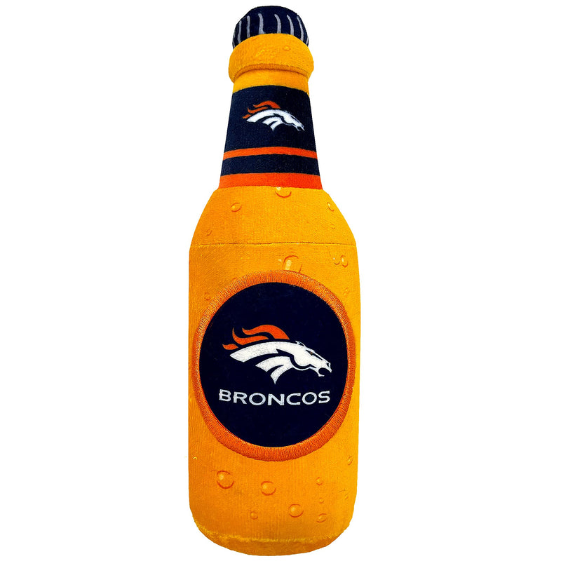 NFL Denver Broncos Beer Bottle Plush Dog & CAT Squeak Toy - Cutest Stadium SODA Bottle Snack Plush Toy for Dogs & Cats with Inner Squeaker & Beautiful Football Team Name/Logo - PawsPlanet Australia