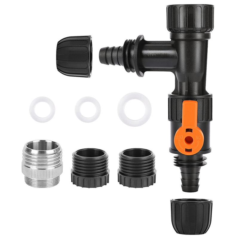 WIOR Water Changer Kit, 3 Pcs Aquarium Water Changer with 2 Faucet Nozzles Connectors Water Changer Replacement Parts for Fish Tank Cleaning - PawsPlanet Australia