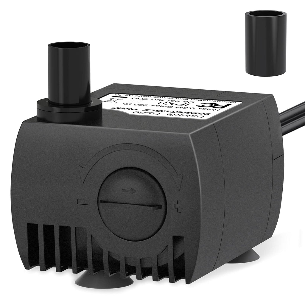 Uniclife 80 GPH Submersible Water Pump for Fountain Aquarium Small Pond Fish Tank and Bucket up to 50 Gallon - PawsPlanet Australia