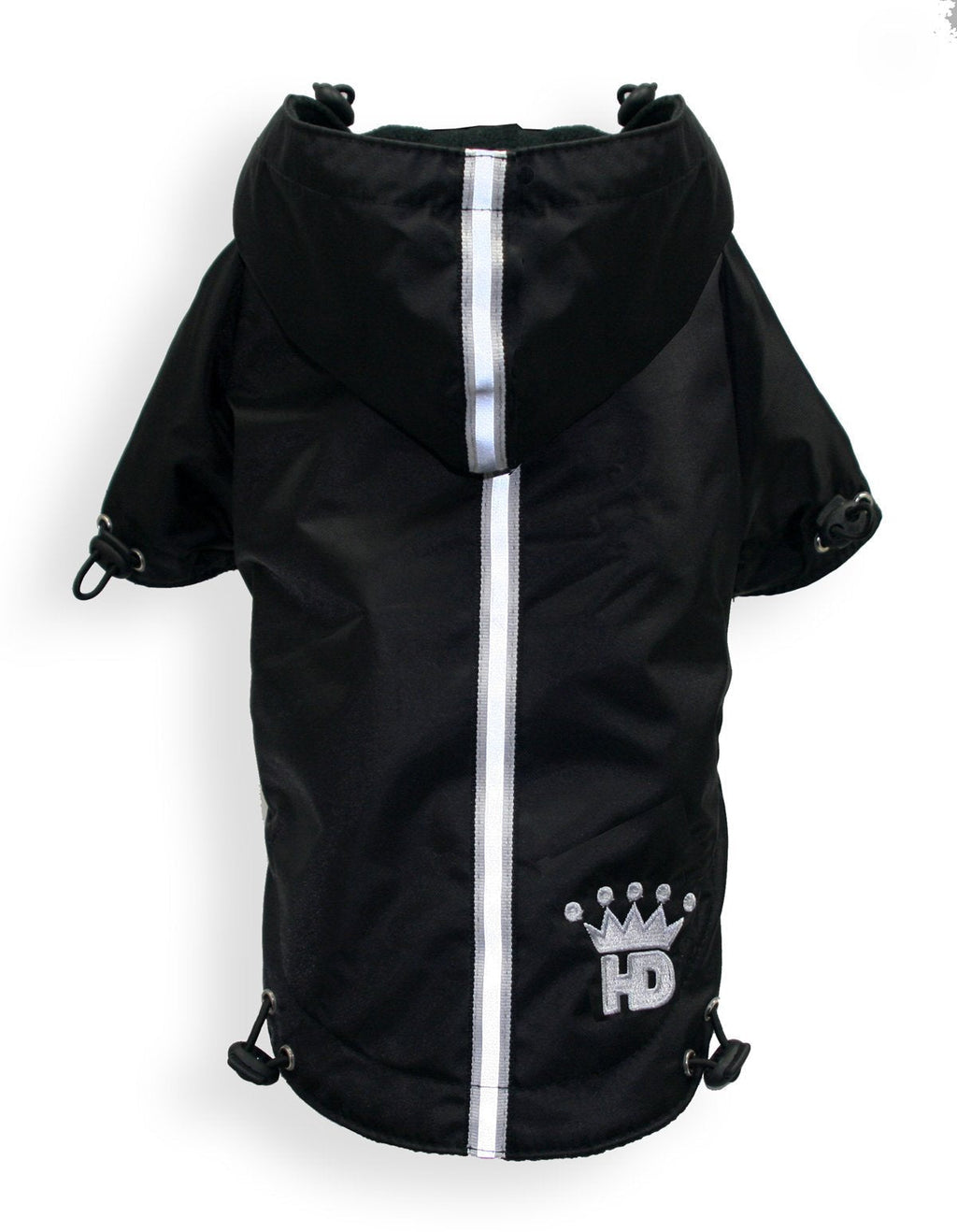 Hip Doggie HD 5PRBK XL Puppagonia Rain Parka Dog Coat, Size XL, black - PawsPlanet Australia