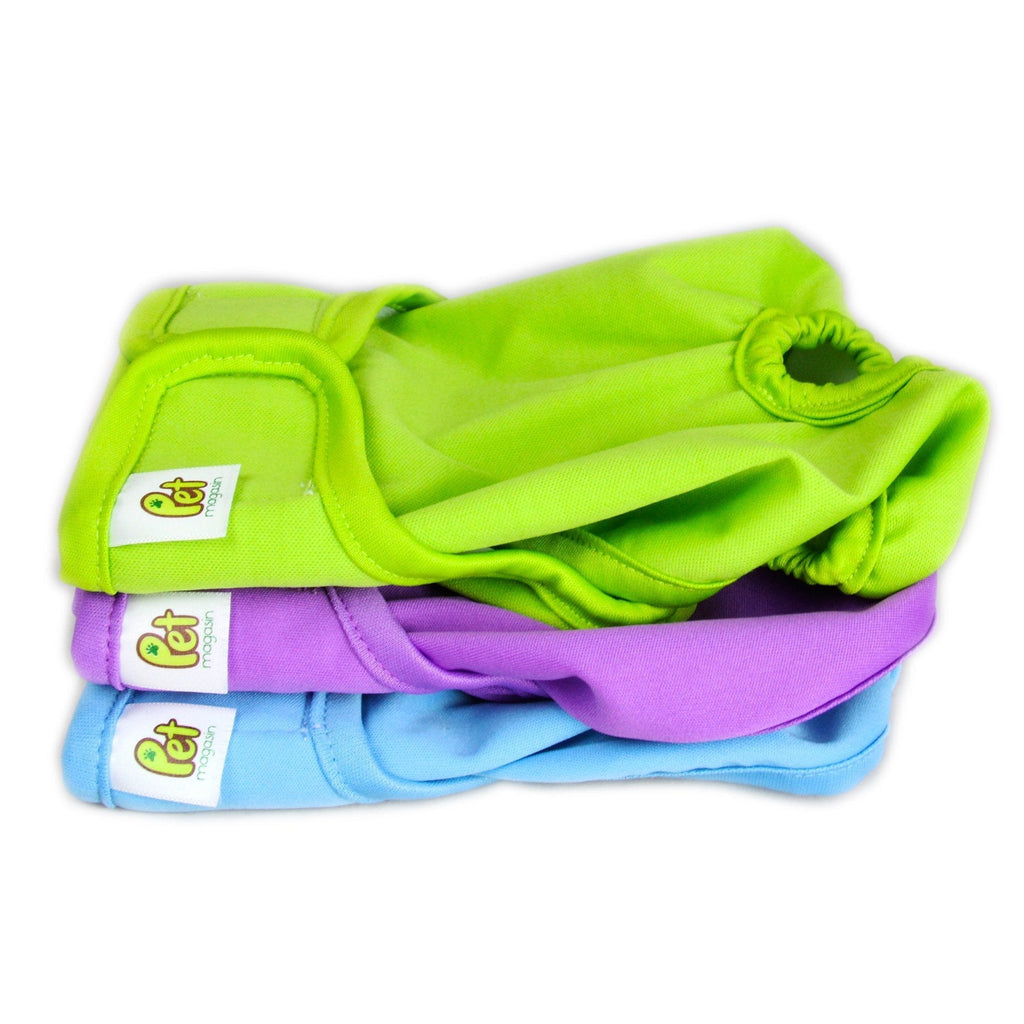 Reusable Dog Nappies - Sanitary Pet Diapers, Highly Absorbent, Machine Washable & Eco-Friendly, 3-Pack, Solid, Medium - PawsPlanet Australia