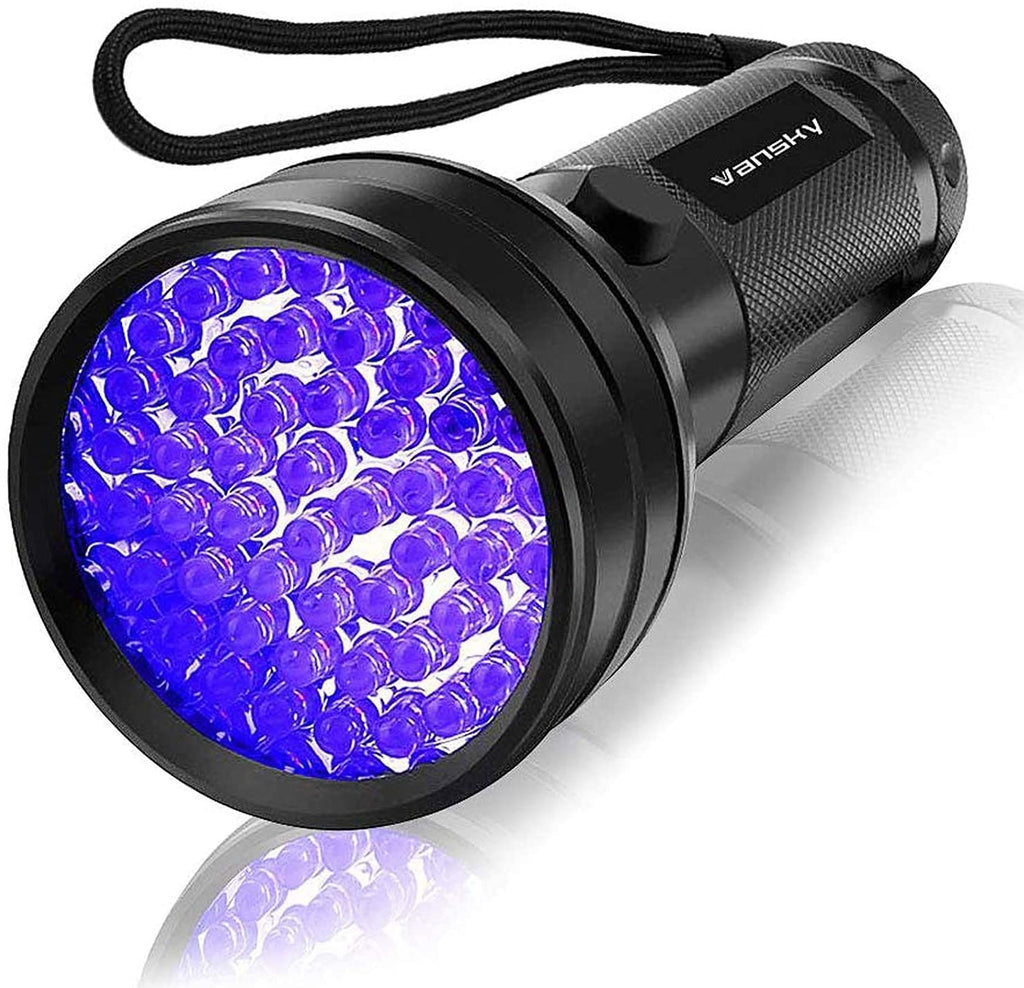 Vansky UV Torch, UV Flashlight Black Light for Pet Urine Detection,51 LED Blacklight Detector for Dog Urine,Pet Stains,Bed Bug on Carpet/Rugs/Floor【3 x AA Batteries Included】 - PawsPlanet Australia
