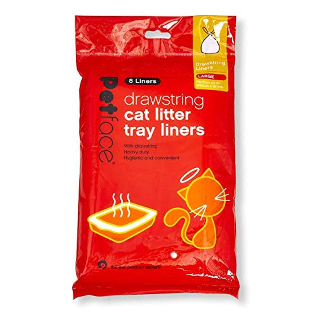 Petface Cat Litter Tray Drawstring Liners, 8 Large Liners Pack of 8 - PawsPlanet Australia