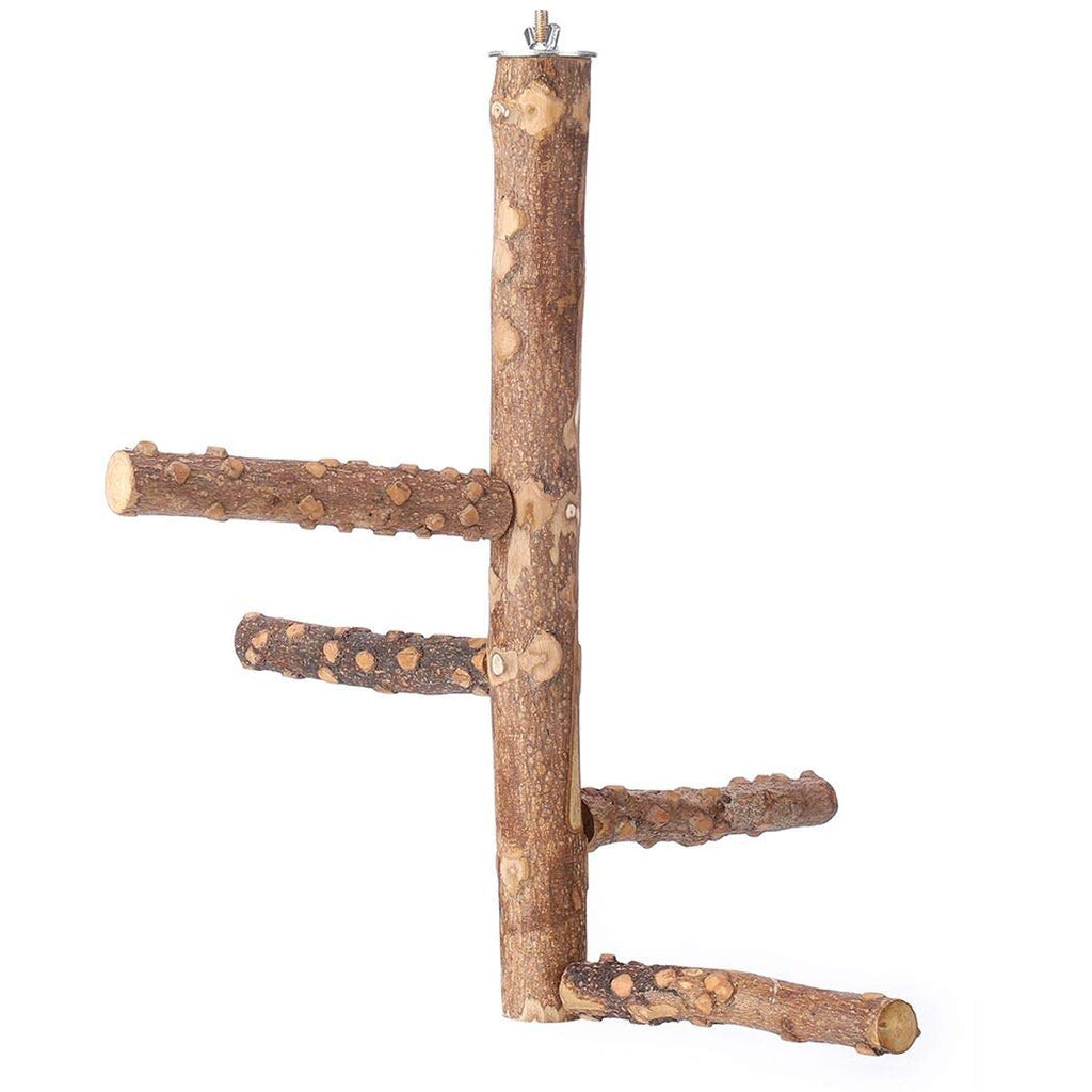 KinTor Bird Perch Nature Wood Stand for 3-4pcs Small Parrots (S) S - PawsPlanet Australia