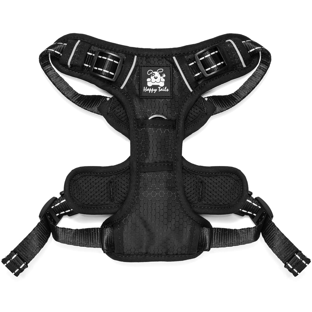 Happy Tails - Black Dog Harness - Medium - PawsPlanet Australia