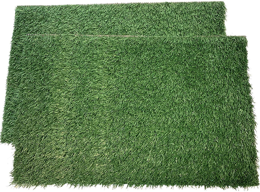 Puppy Potty Pad Grass Mat, Dog Grass Pee Pads, Artificial Turf Pet Grass Mat Replacement for Puppy Potty Trainer Indoor/Outdoor Use - Set of 2 (51 x 63 cm) 51x63 cm (Pack of 2) - PawsPlanet Australia