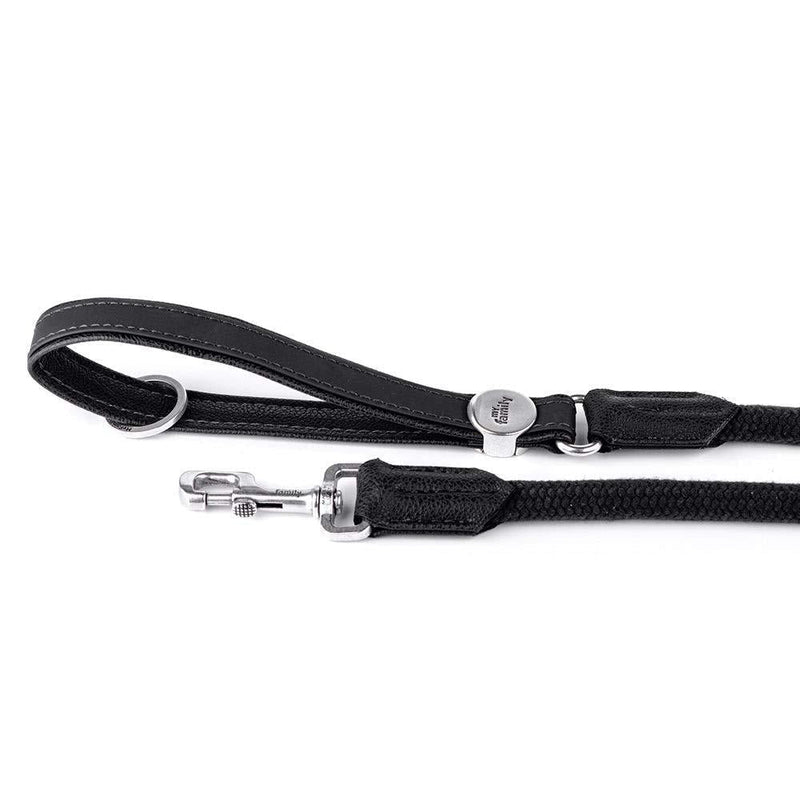 My Family faux leather Collar Made in Italy Bilbao Collection 2,2/110 CM Black - PawsPlanet Australia