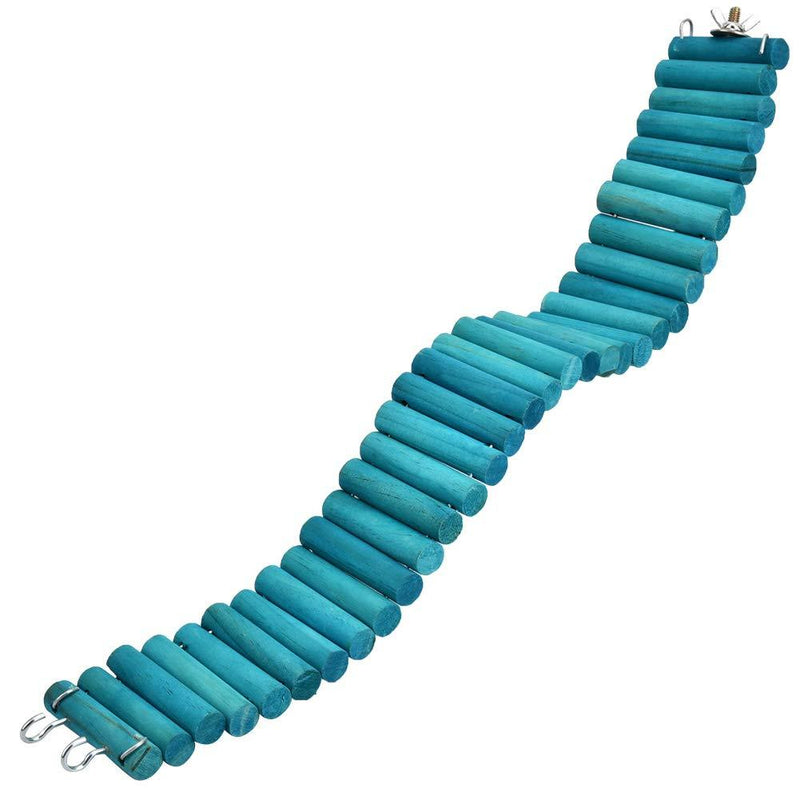 Tnfeeon 6 * 50CM Pet Hamster Parrot Climbing Ladder, Soft Hanging Suspension Wooden Ladder Bridge Birds Toy - PawsPlanet Australia