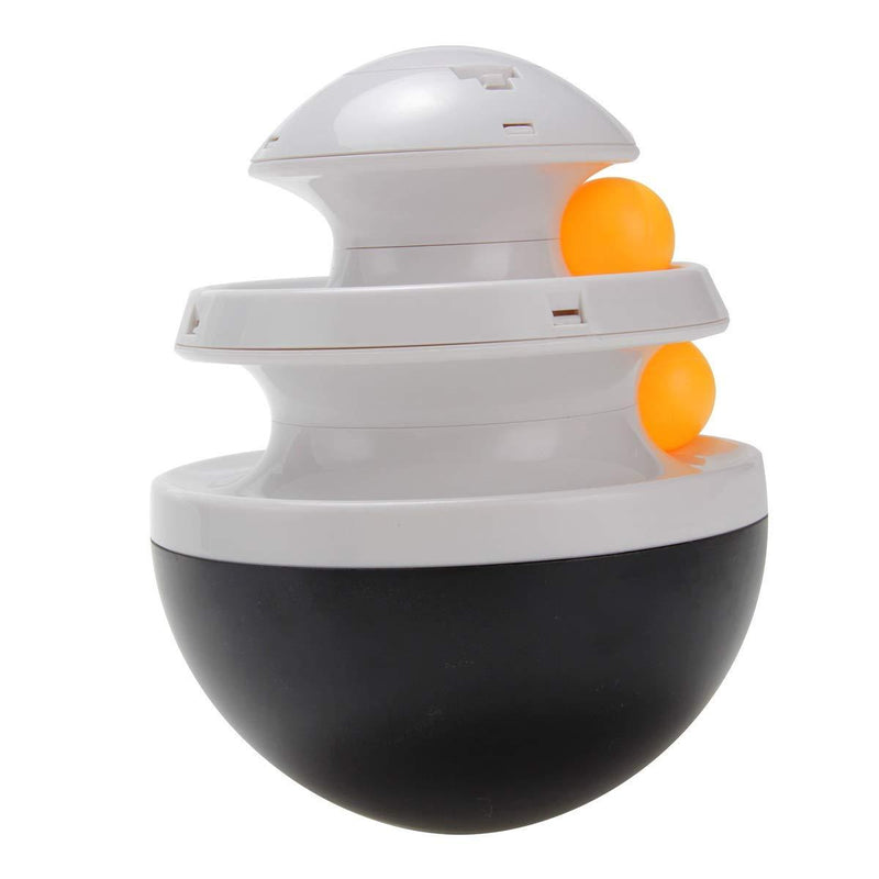 Molangfushi Pet Tumbler Leaking Food Balls with 4 small balls,Pet Treat Ball Dog Cat Puppy Increases IQ Interactive Food Dispensing Ball(Color : Black) - PawsPlanet Australia