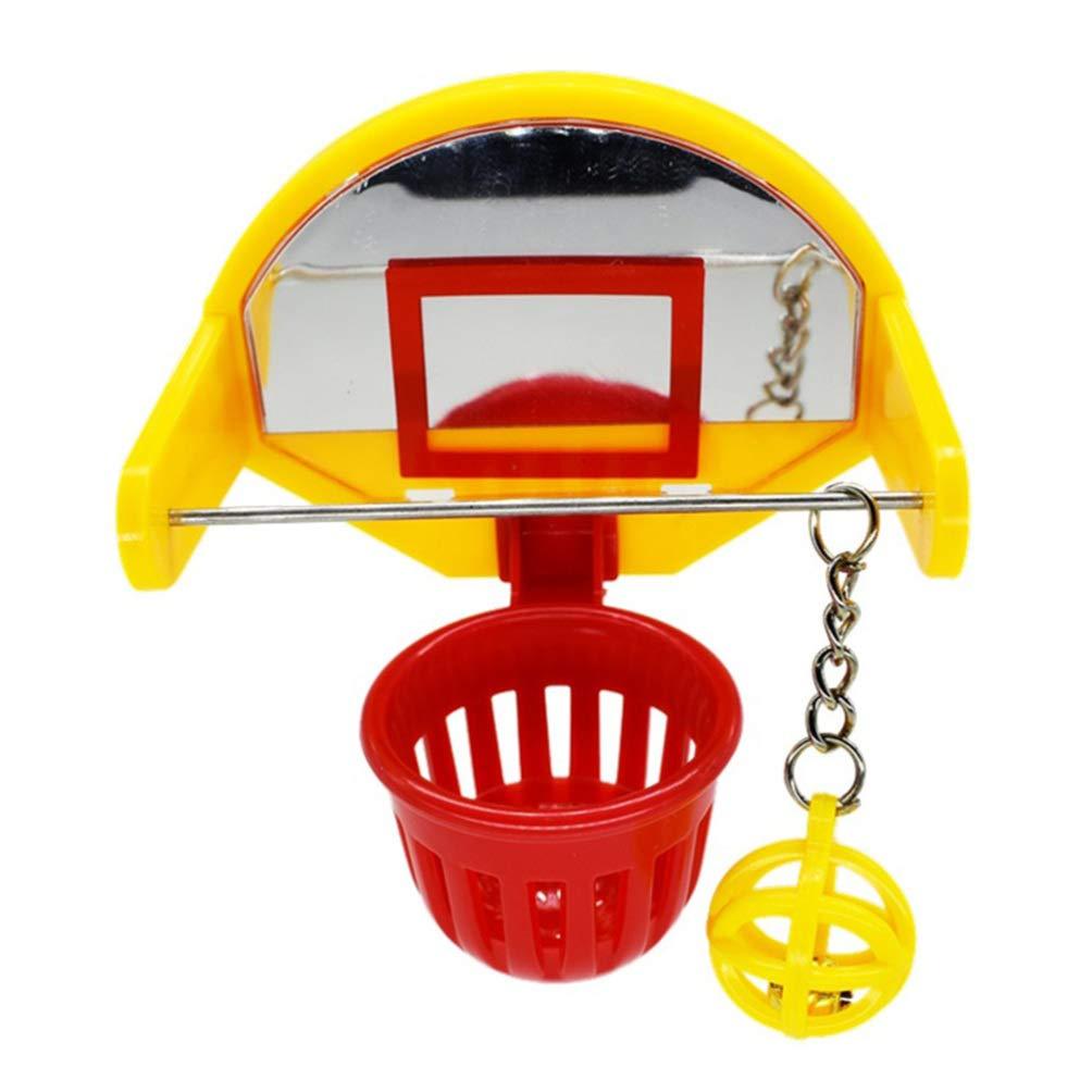 POPETPOP Bird Toys Bird Training Basketball Toys Parrot Chew Ball Foraing Toy Education Play Gym Playground Activity Toys - PawsPlanet Australia