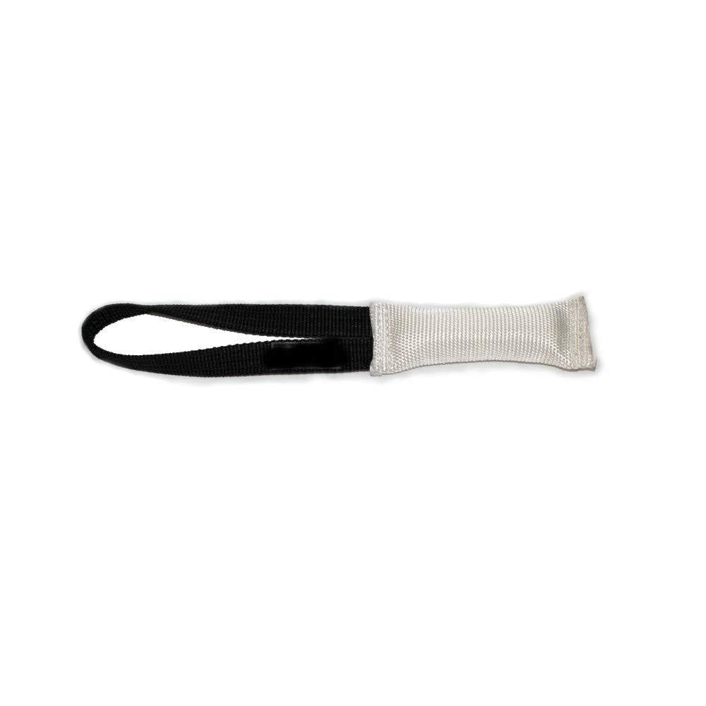 DINGO GEAR Firehose Dog Bite Tug One Handle Floatable Waterproof White 16 x 3 cm - PawsPlanet Australia