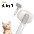 DOC'S 4 in 1 Multifunctional Vibration Massage Pet Comb Negative Ion One Click Self Cleaning Slicker Pet Grooming Brush for Dogs Cats - PawsPlanet Australia