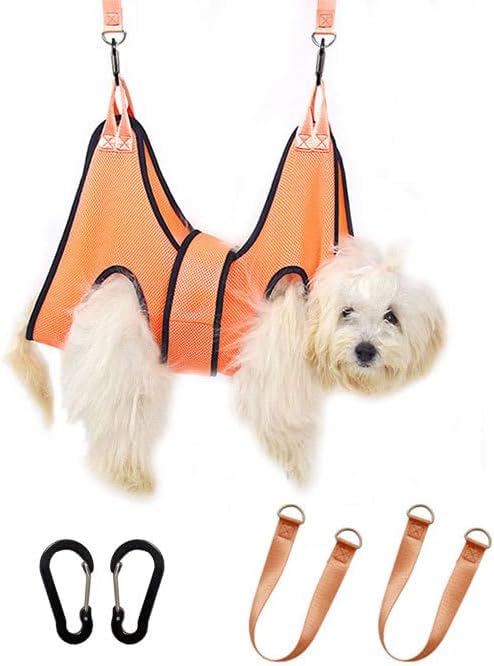 Potens' Pet Dog Grooming Hammock with Security Strap - Large Dog Grooming Hammock for Nail Trimming