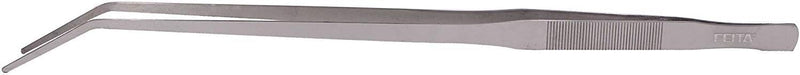 18.9 inch Heavy Duty Extra Long Tweezers for Salt & Fresh Water Fish Tank, Curved SUS 304 Stainless Steel Aquascape Tweezers for Aquarium & Terrarium, Large Metal Snake Feeding Tongs