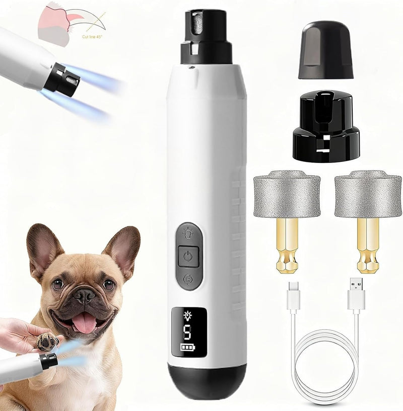 Silent Groom Pro Nail Grinder, 2025 New Dog Nail Trimmer, USB Rechargeable Pet Nail Grinder, Dog Nail Trimmers, Electric Dog Nail Clippers, Pet Paws Grooming Smoothing Tool (1 Set) 1 set