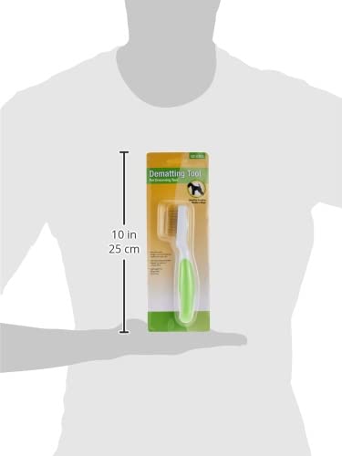 Andis 66055 Dematting 9-Blade Tool - Reduces Shedding, Safe on Wet or Dry Hair - Removes Dead Hair & Eliminates Tangles - Anti-slip, Easy-Grip Handle & Suitable for Various Pets – Green De-Matting Tool