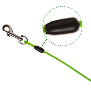 10ft Tie Out Cable for Dogs Up to 350LBS Dog Leads for Yard- and Camping No Tangle Rust Proof Training Dog Cable Can Use to Dog Chain for Yard Dogtie Out Cable Ample Length for Freedom 10FT/350LBS green - PawsPlanet Australia