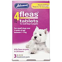 Johnsons 4Fleas Flea Tablets For Puppies And Small Dogs 3 Treatment Pack 1-11kg - PawsPlanet Australia