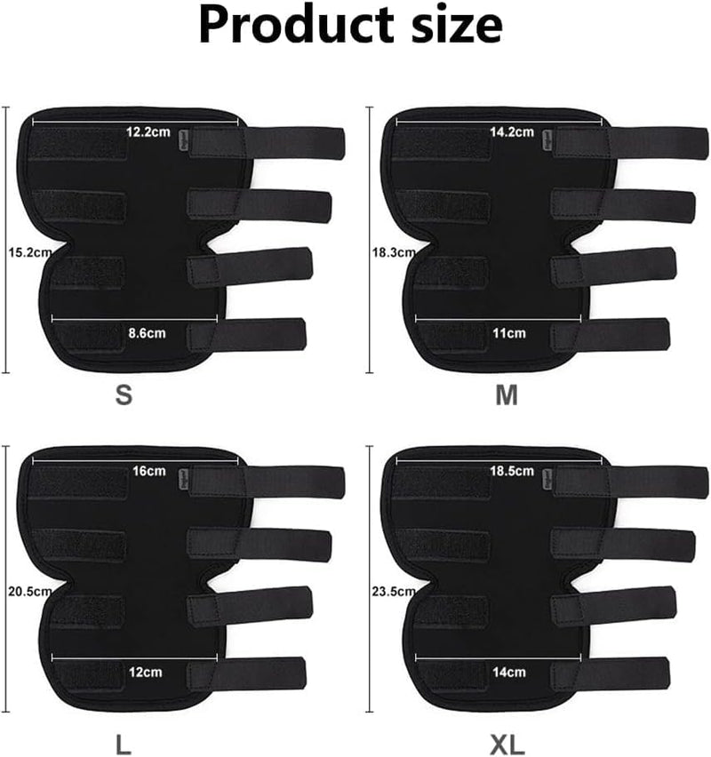 Rear Dog Leg Brace One Pair Heals Hock Joint Wrap Sleeve for Hind Legs(L/Long) L Black