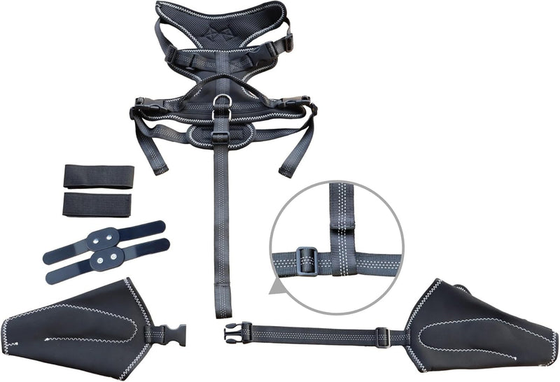 REBORN Dog Double Knee Brace for Torn ACL, CCL & Luxating Patella, Adjustable Back Leg Support & Recovery, Hind Leg Brace for Stability, Arthritis, Injury & Joint Pain Relief, Medium