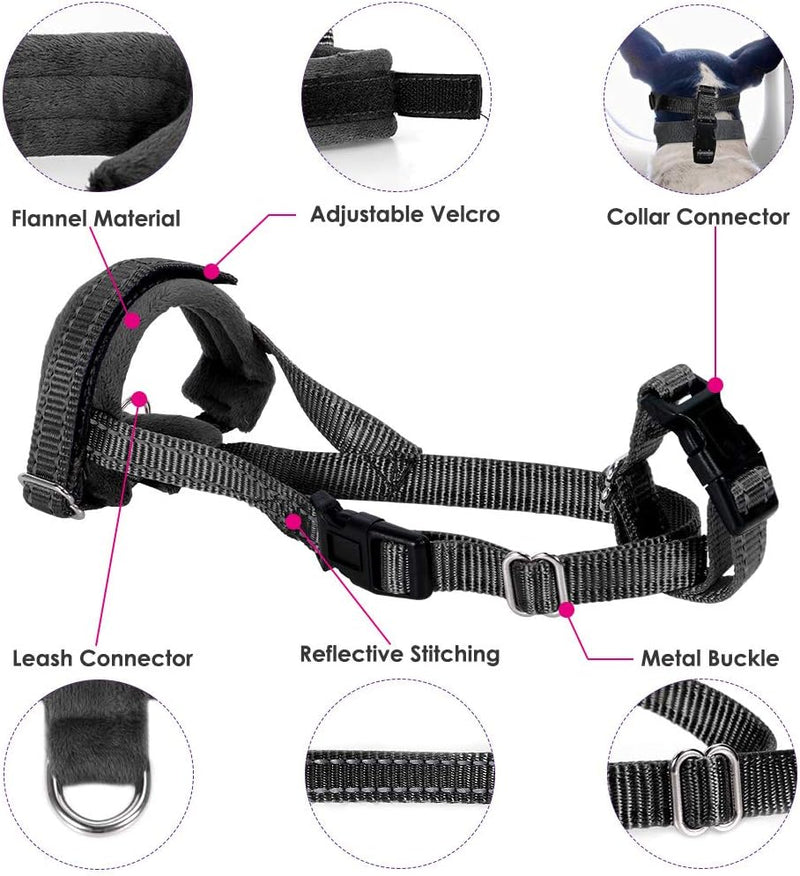 Mayerzon Dog Muzzle for Small Medium Large Dogs Anti Biting Barking Chewing with Soft Padding and Adjustable Loop Black - PawsPlanet Australia
