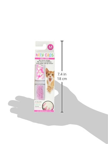 Kitty Caps Nail Caps for Cats | Safe, Stylish & Humane Alternative to Declawing | Covers Cat Claws, Stops Snags and Scratches, Assorted Colors, Small (6-8 lbs) - Pack of 1 Medium (9-13 lbs) 1-Pack - PawsPlanet Australia