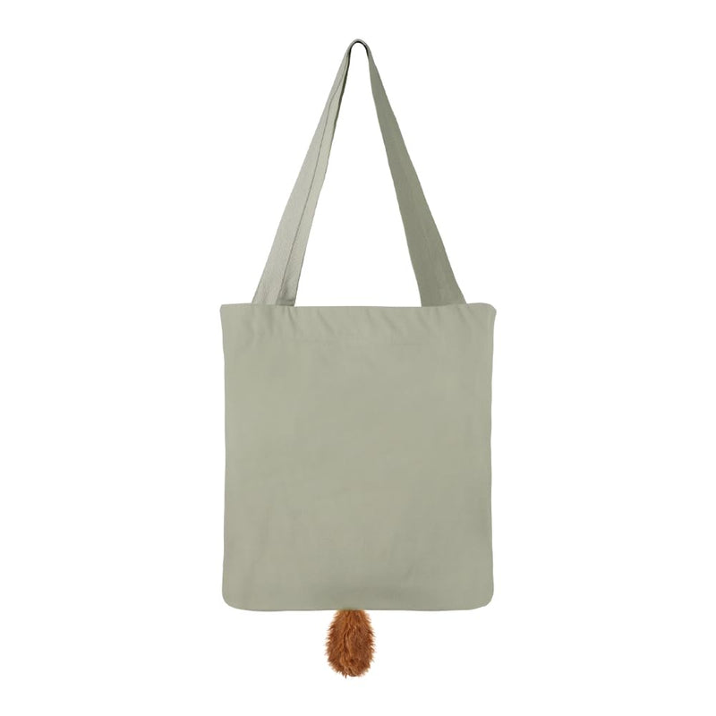 Lion-Shaped Pet Canvas Shoulder Bag Portable Cat Carrier Tote Bag Breathable Dog Carrying Case Outdoor Travel Handbag for Small Cat Dog Pet light grey - PawsPlanet Australia