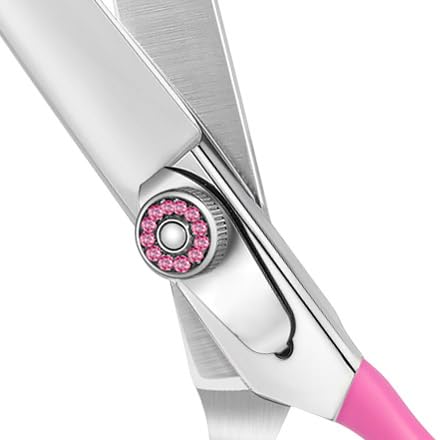 7" Dog Grooming Scissors for Grooming Face and Paws Safety Shears Trimming Cutting Shears for Dog Cat Pet Grooming Pink 7" Cutter - PawsPlanet Australia