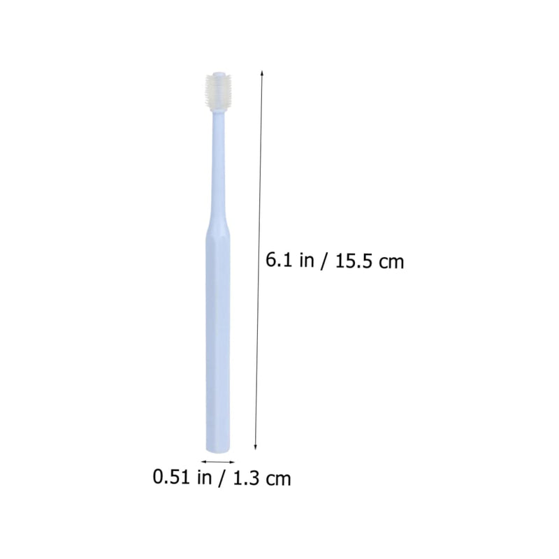 WOONEKY Pack of 4 Pet Toothbrushes Round Brush Made of TPE Handy for Dogs and Cats Gentle Teeth Cleaning Suitable for Small Pets Effective Oral Care and Dental Care