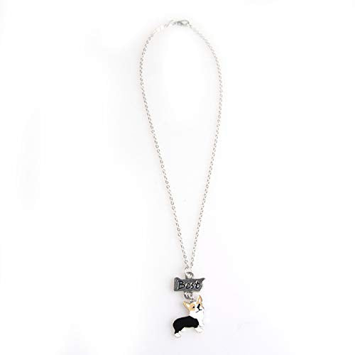 Best Friend Necklaces,Lovely Dog Pendant Friendship Set Metal Necklace for Valentine's Day Present Birthday Christmas Yellow+Black Corgi - PawsPlanet Australia