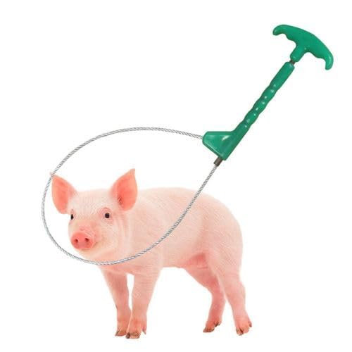 CJ Farms Pig Catcher Leash with Green Handle – Durable and Easy-to-Use Animal Restraint Tool - PawsPlanet Australia