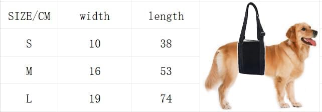 LOOBANI Portable Dog Sling for Back Legs, Hip Support Harness to Help Lift Dogs Rear for Canine Aid and Old K9 Cruciate Ligament Rehabilitation Large - PawsPlanet Australia