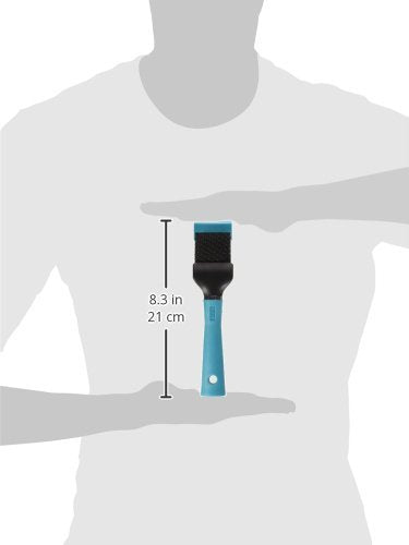 Master Grooming Tools Flexible Single Side Pet Slicker Brush with Hard Handle, Small, Teal Single-Hard - PawsPlanet Australia