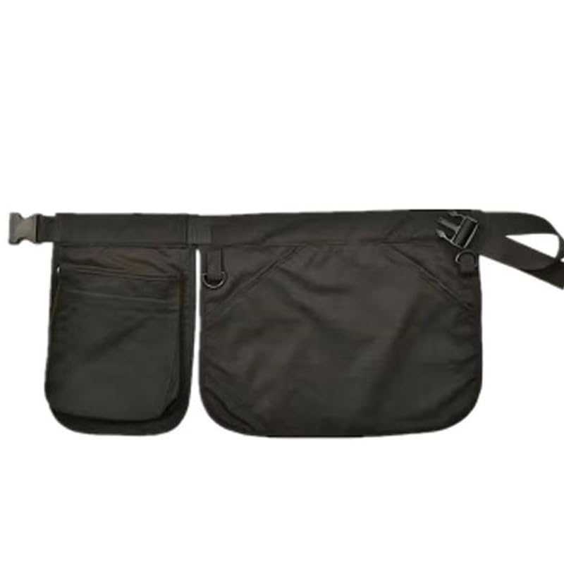 Detachable Dog Trainer Treat Pouch, Large Pet Training Waist Apron with Zipper Bag, Adjustable Dog Treat Training Pocket with Belt, Hands Free & Easy to Use, (1 Small Pocket + 1 Apron)