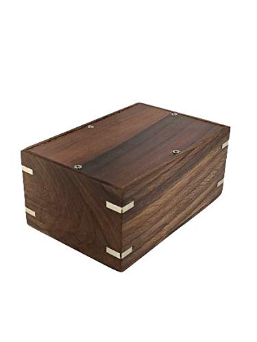 Rosewood Pet Urn Box - Peaceful Pet Memorial Keepsake Urn for Dogs,Cats (Small : 6" x 4" x 3" - 45lbs or 20kg) Small : 6" x 4" x 3" - 45lbs or 20kg - PawsPlanet Australia