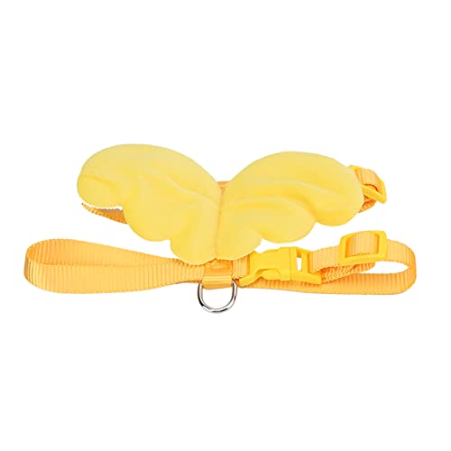 Duck Harness and Adjustable Chicken Walking Harness, Breathable Pet Vest for Duck Chicken Hen Training Walking Basic Leashes[Yellow M] Yellow M - PawsPlanet Australia