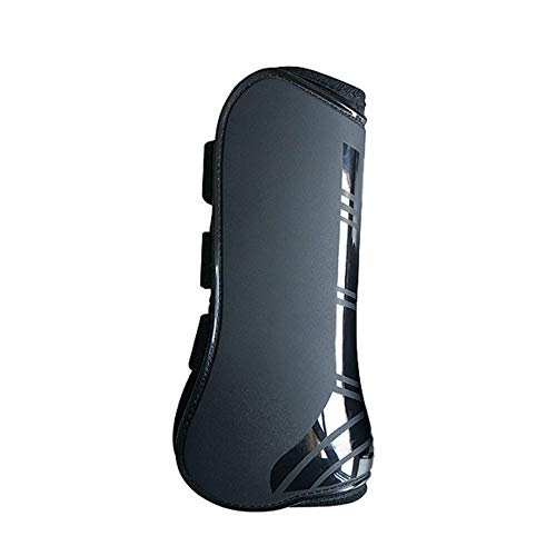 Open Front Jumping Tendon Horses Boots, Secure Leg Protection, Lightweight and Tough Dressage Horse Riding Equestrian Equipment Brown(Front & Hind Boots Set)