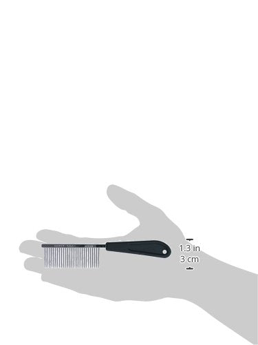 Resco Professional Anti-Static Dog, Cat, Pet Comb for Grooming, Medium Tooth Spacing, 1-Inch Pins Nickel - PawsPlanet Australia