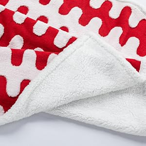 Waterproof Blanket for Dog Puppy Cat, Cute Wavy Pattern Dog Blanket for Bed Couch Sofa, Washable Double Sided Pet Blankets for Couch Protection, 28"x39", Red Red Wavy 28x39 inch/S - PawsPlanet Australia
