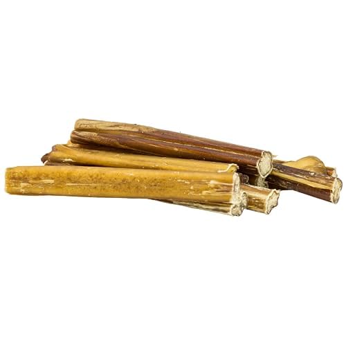 hotspot pets Bully Sticks 6 Inch- 10 Pack- Premium Natural Long Lasting Bully Sticks for Medium Dogs Beef Pizzle Treats - Low Odor, Grain Free Fully Digestible Rawhide Alternative Stix 6'' Standard (10 Pack)