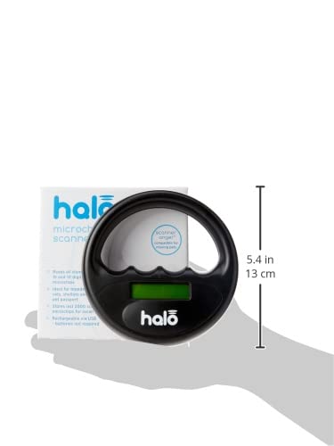 Halo Microchip Scanner Black,135mm Durchmesser X 33mm - PawsPlanet Australia