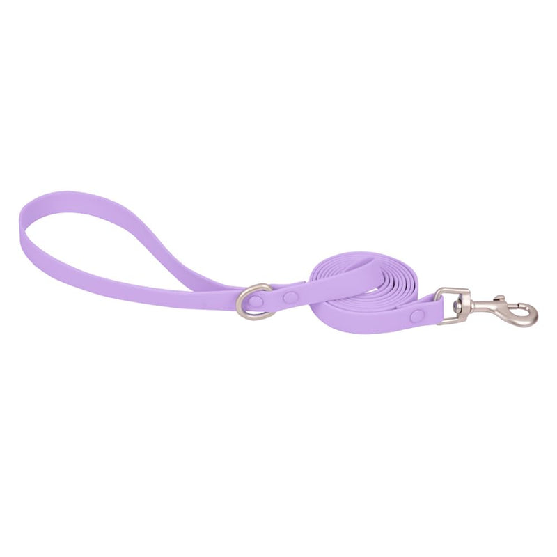 Ovale Waterproof Dog Collar Leash Combo Set, Durable and Easy to Clean, for Small Dogs.(S, Purple) Rubber Purple Set - PawsPlanet Australia