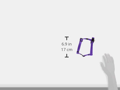 Reflective Adjustable Dog H Harness for Small to Medium Dogs; matching collar and leash available, Purple - PawsPlanet Australia