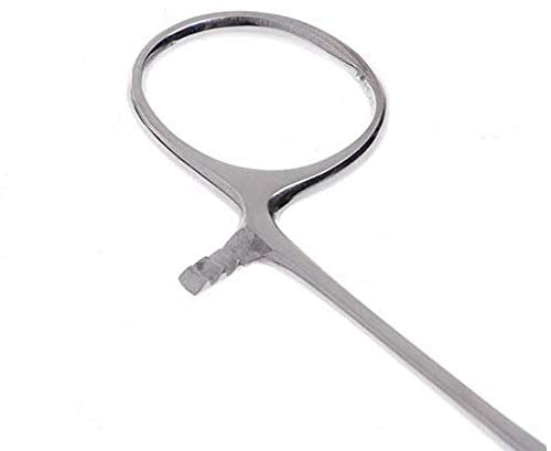 Hemostat Forceps, Stainless Steel Dog Cat Pet Scissors Ear Hair Clamp Fishing Scissors Tools (12.5cm Straight) 12.5cm Straight